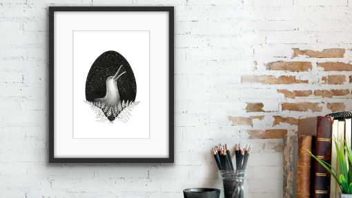 Limited edition kiwi print by Ruby Smythe