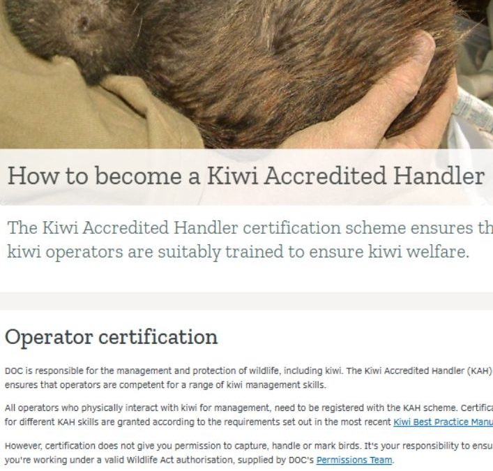 How to become a Kiwi Accredited Handler